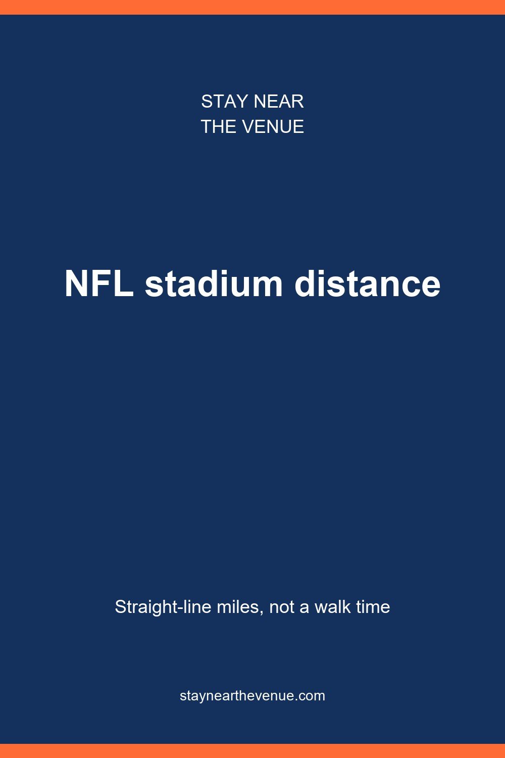 Pinterest pin: NFL stadium distance from downtown