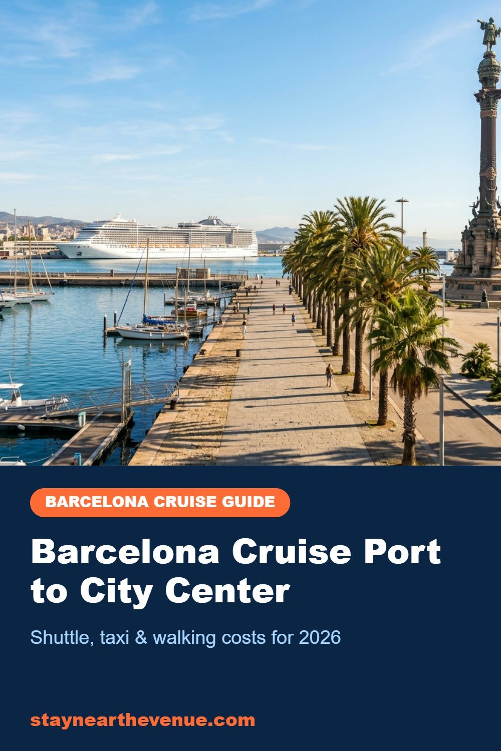 Barcelona Cruise Port to City Center – Pinterest pin