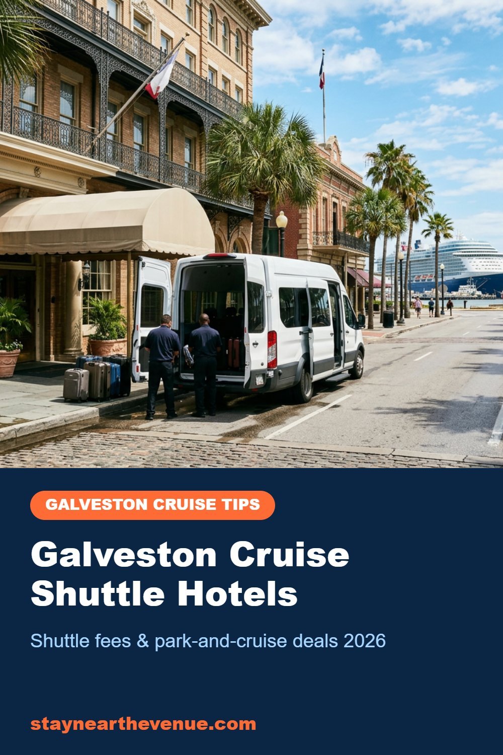 Galveston Cruise Shuttle Hotels – Pinterest pin