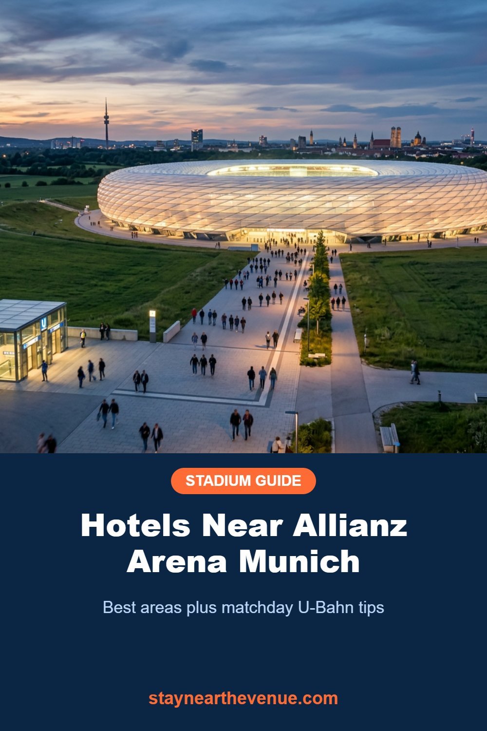 Pinterest pin: hotels near Allianz Arena Munich