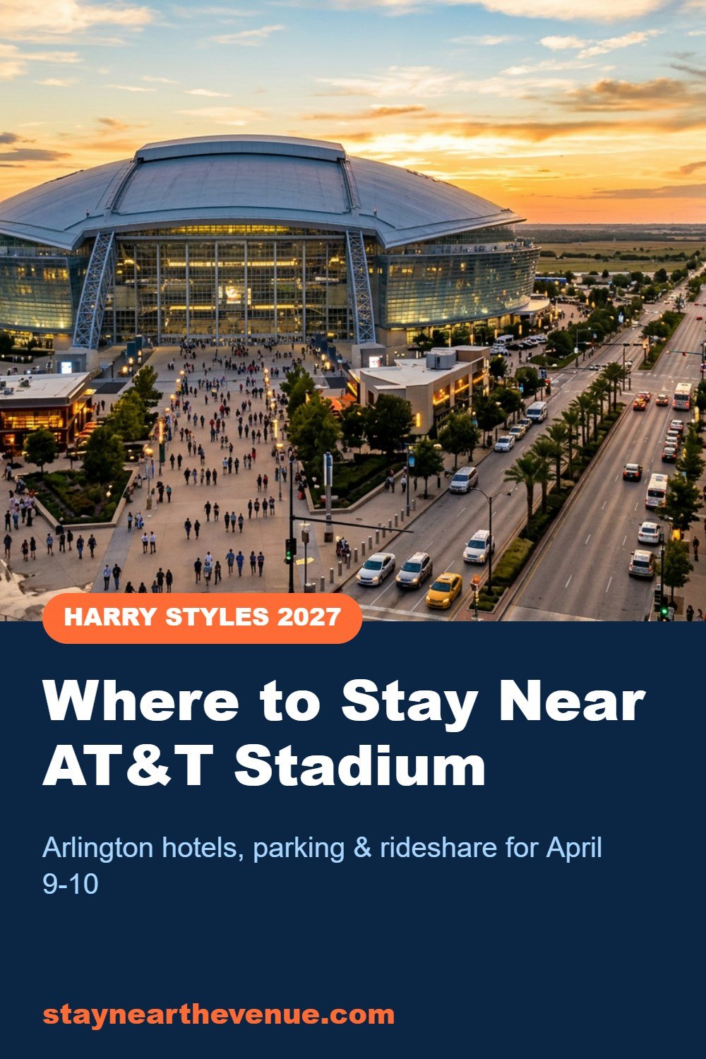 Pinterest pin: Where to Stay Near AT&T Stadium