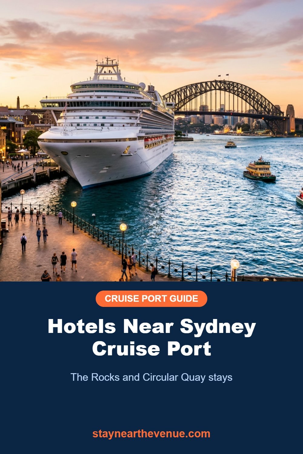 Pinterest pin: hotels near Sydney cruise port