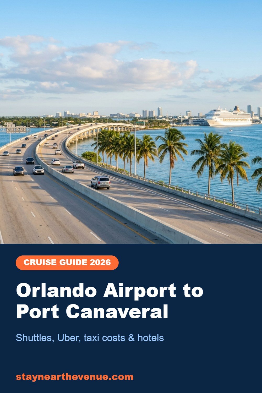 Pinterest pin: Orlando Airport to Port Canaveral