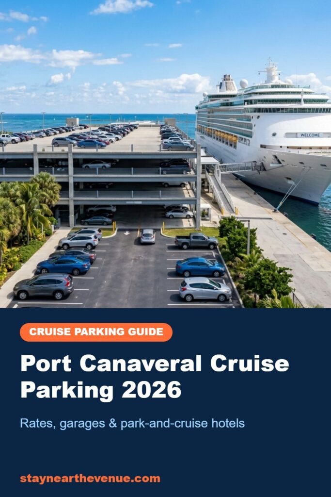 Pinterest pin: Port Canaveral Cruise Parking 2026
