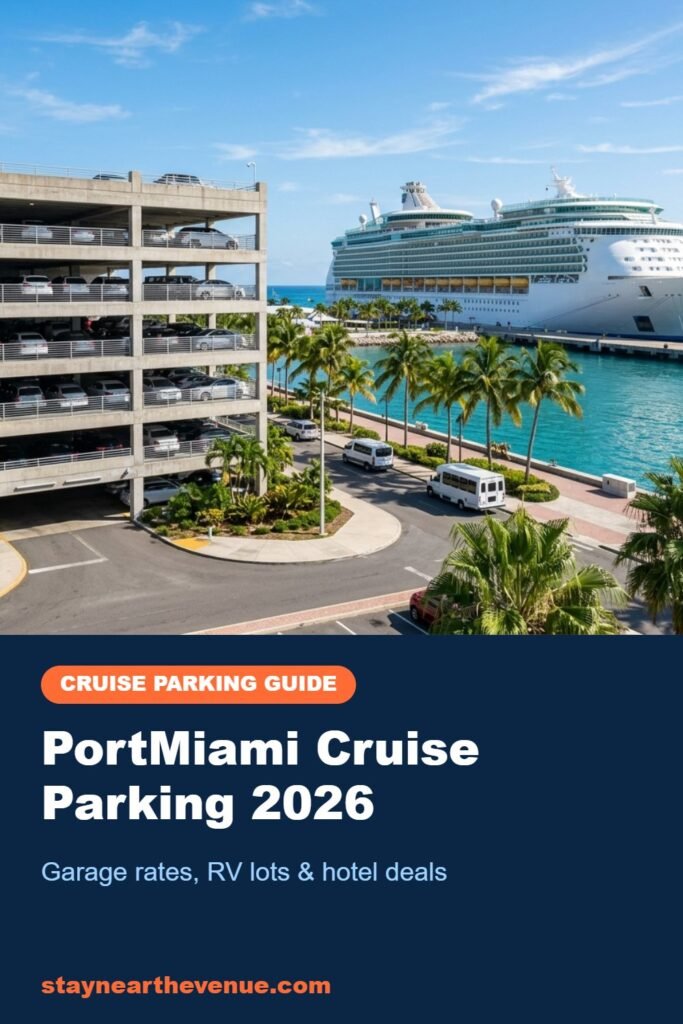 Pinterest pin: PortMiami Cruise Parking 2026
