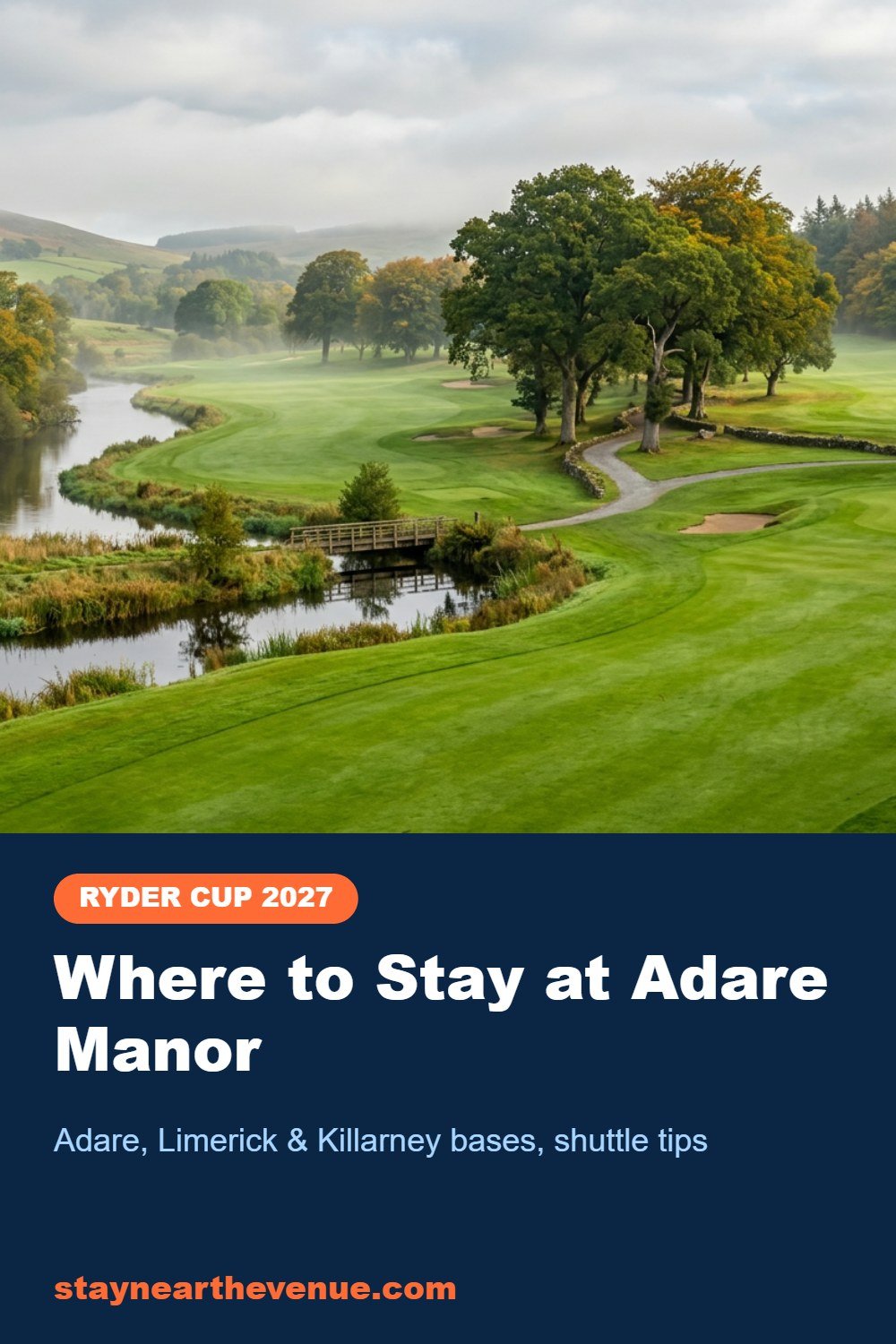 Where to Stay at Adare Manor – Pinterest pin