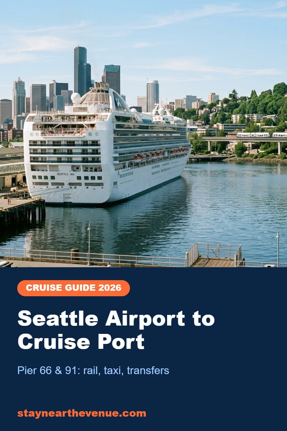 Pinterest pin: Seattle Airport to Cruise Port