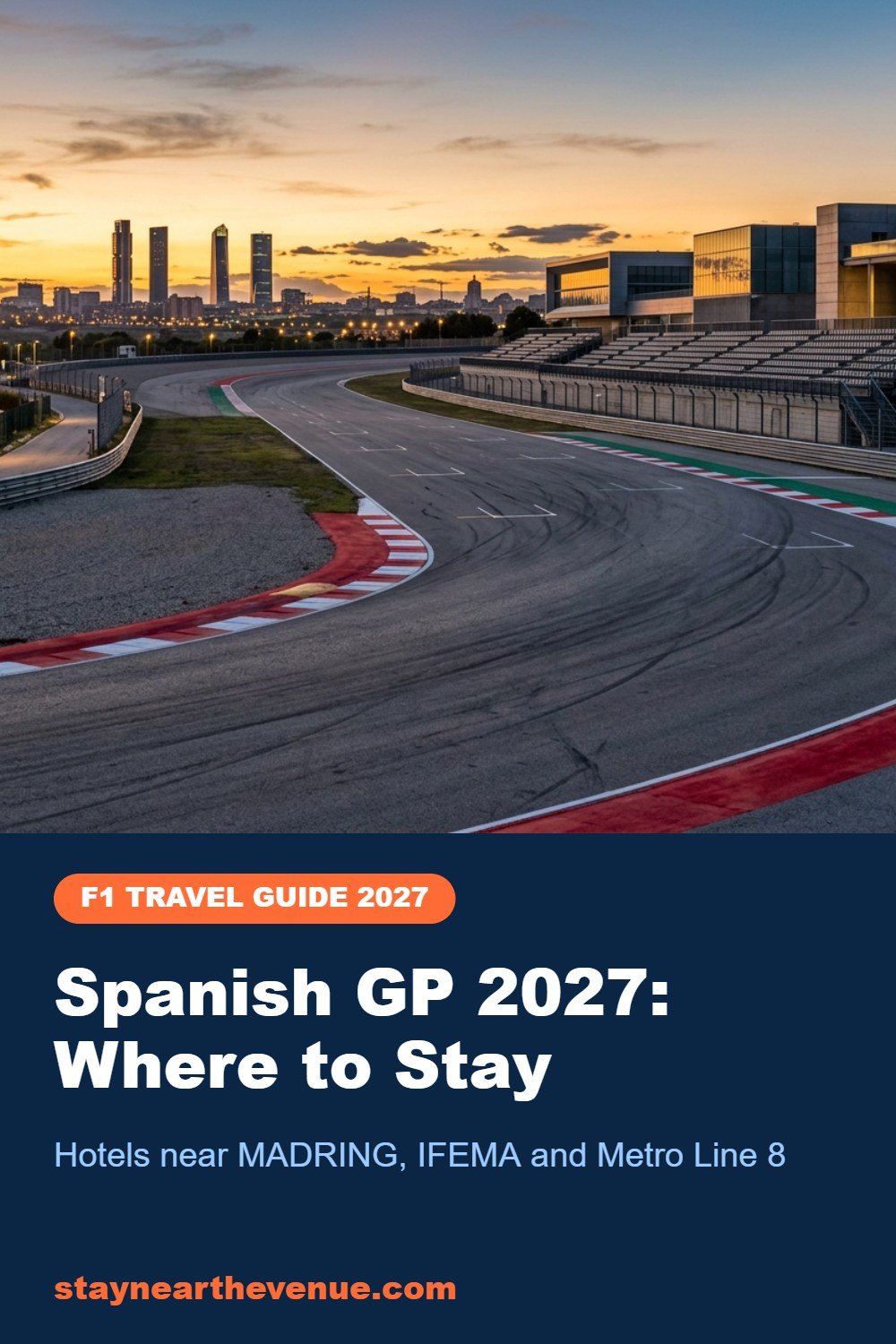 Pinterest pin: Spanish GP 2027: Where to Stay